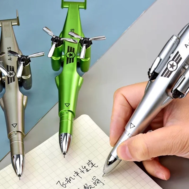 1Pc Creative Stationery Helicopter Airplane Shape Gel Pen 0.5MM Foldable And Deformable PenFun Student Writing Supplies Boy Gift