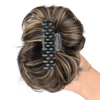 Pince à griffes sur cheveux en désordre, postiche synthétique ondulée, Chignon Donut Updo, Extensions capillaires pour femmes et filles 3