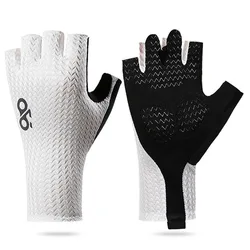 Breathable Ultralight Half Finger Cycling Gloves with Anti - Slip Grip - M (White)