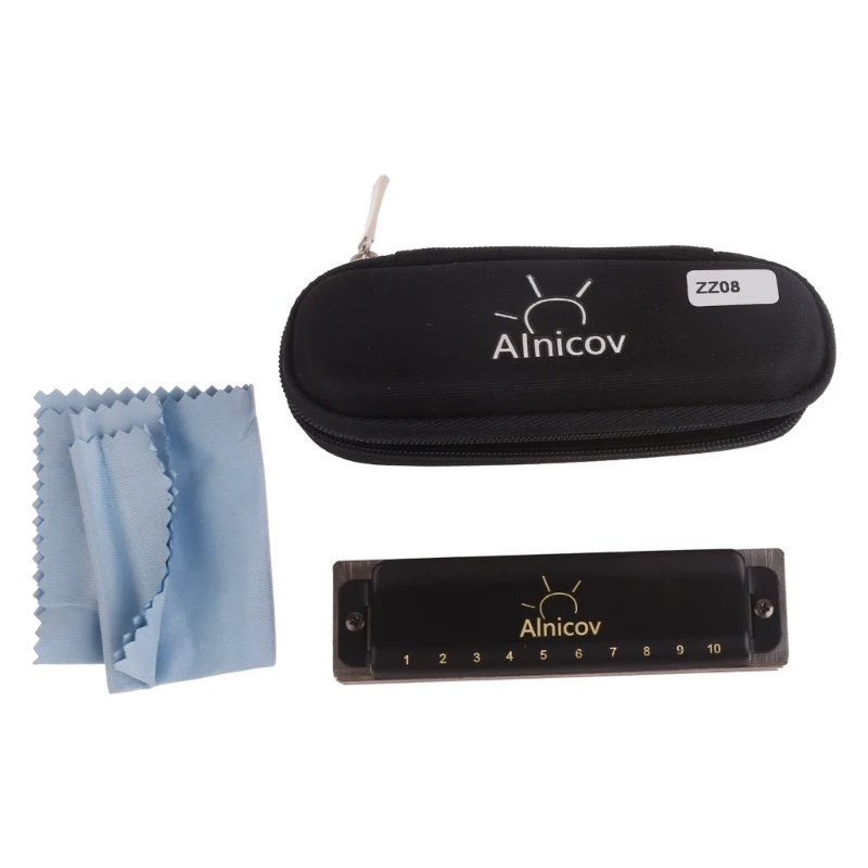 Standard Harmonica Key-of-C, Blues Harps Mouth Organ 10 Holes 20 Tones Harmonica for Beginners and Professionals