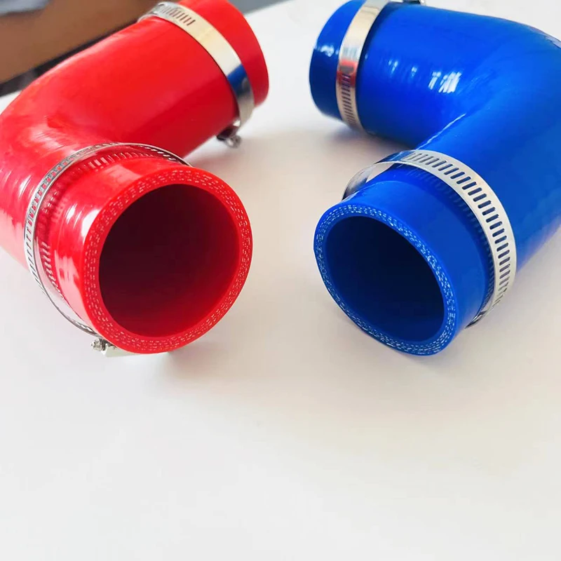 Silicone Tube 90 Degree Reducer Silicone Flexible Hose Variable Diameter Air Intake High Pressure 2 clamp