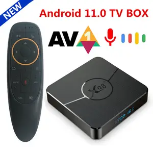 Compre X98 Más 4+64 gb Android 11 Inicio Smart TV Box Amlogic S905W2 4K  60fps 2.4G/5G WiFi 100m Conjunto de Set de Caja Top Media Reproductor -  Enchufe de Ee. Uu. en