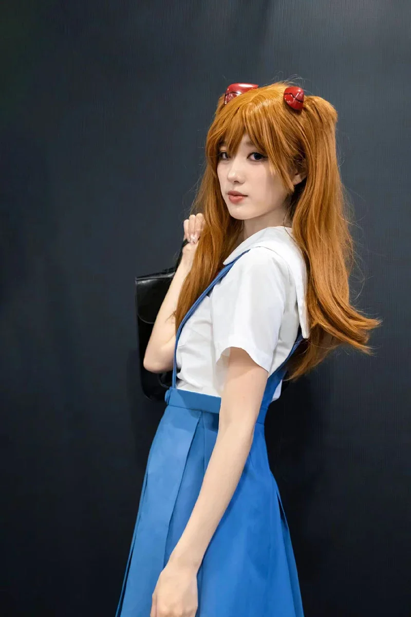 Neon Genesis Evangelion Asuka Langley School Uniform Cosplay Costume