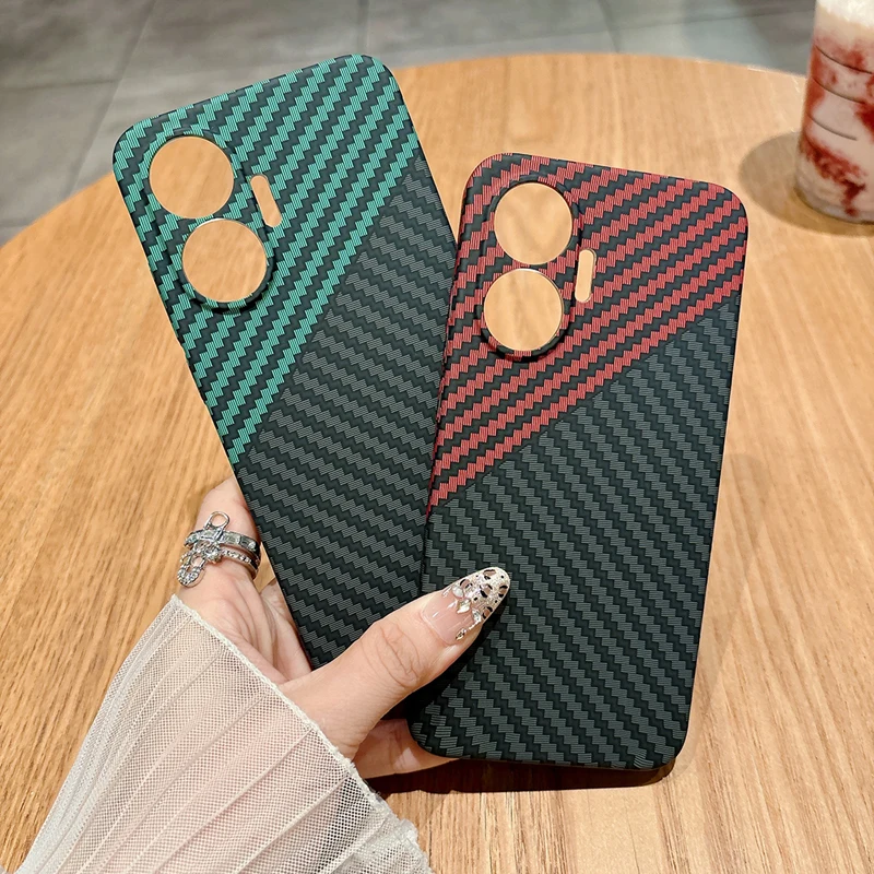 ELVEV Luxury Carbon Fiber Pattern Soft TPU Anti-Fall Full Protection Phone Case