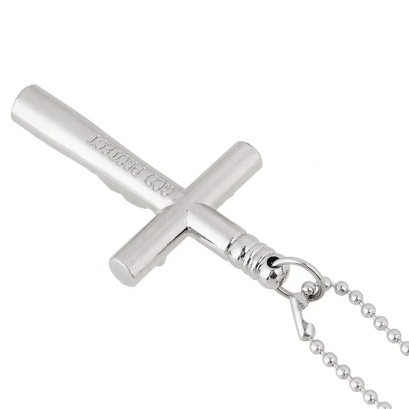 Jesus Cross 6mm Drum Key Wrench Drum Key Chain Silver Necklace Cross Head Tuning drum tuning keys diy jewelry findings