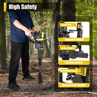 2 Stroke 52cc Portable Garden Tree Digger 6500r/min for Tree Ball Lifting,Dig Holes and Root Cutting in Gardens Farms 2