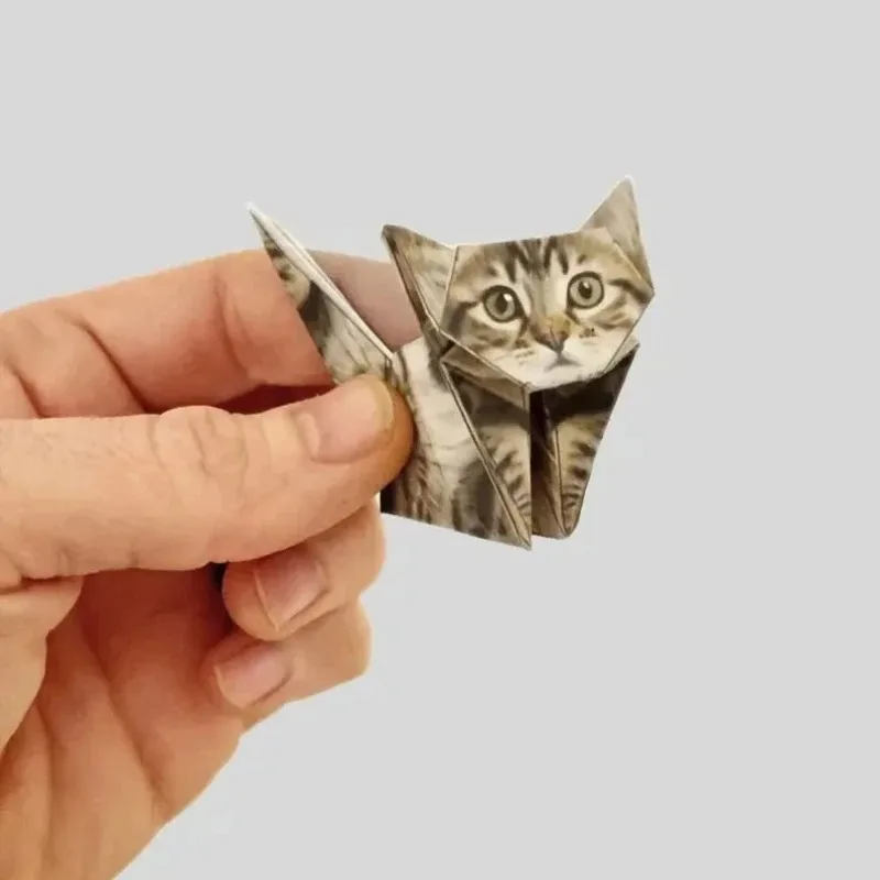 DIY Paper Cats 50 Sheets Origami Paper Handmade Cat Dog Dinosaur Fun Art Craft Folding Animal Folding Set