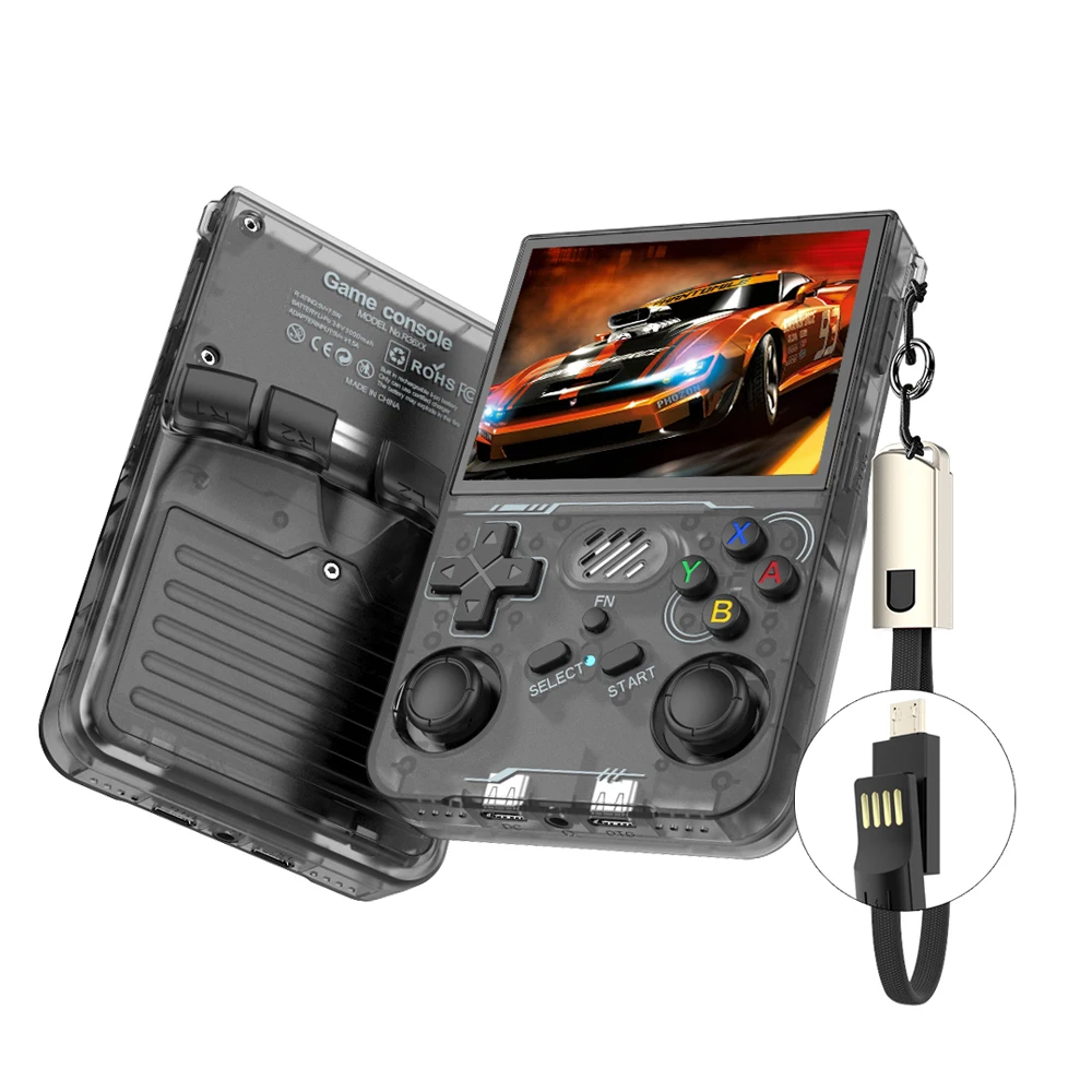 BOYHOM 100% ArKOS R36XX Retro Handheld Game Console Linux System 3.5 Inch IPS Screen 64/128GB Game Player R36S updated version