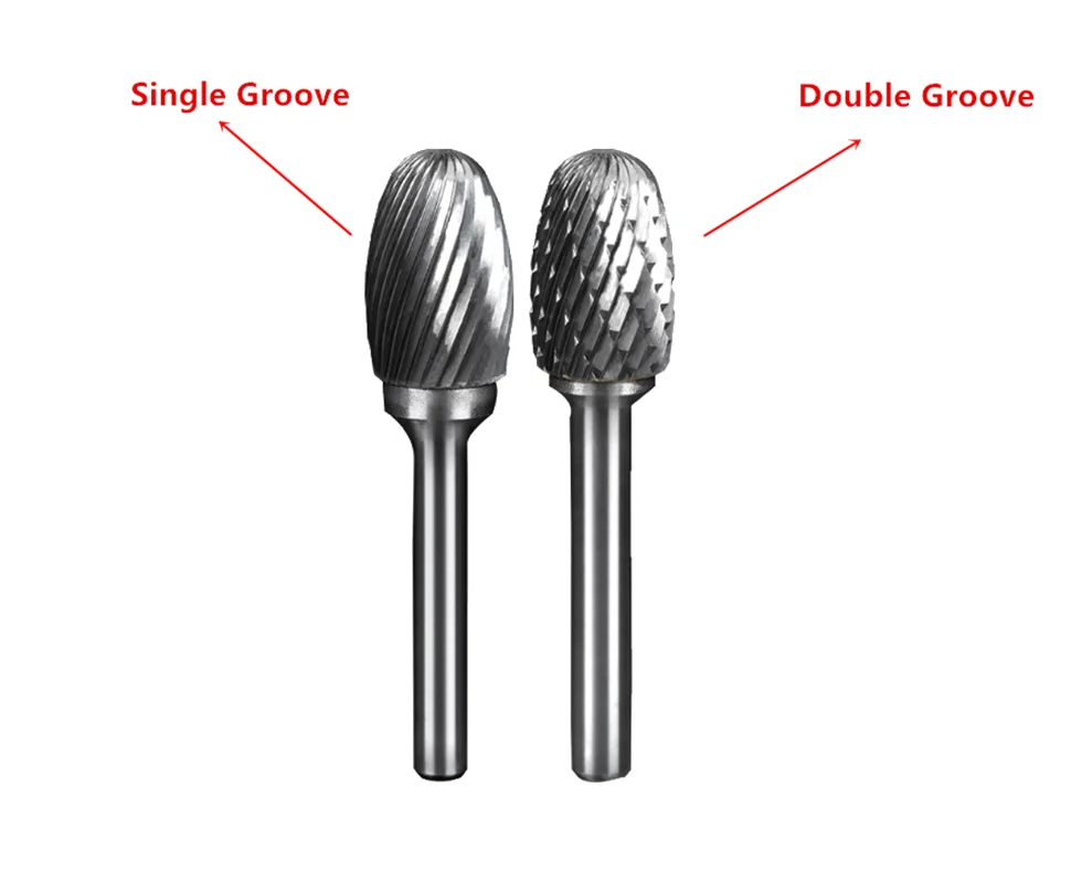 Jrealmer E Type 6mm shank Tungsten Carbide Rotary Burrs Milling Cutter Rotary Tool Burr Dremel 1pcs