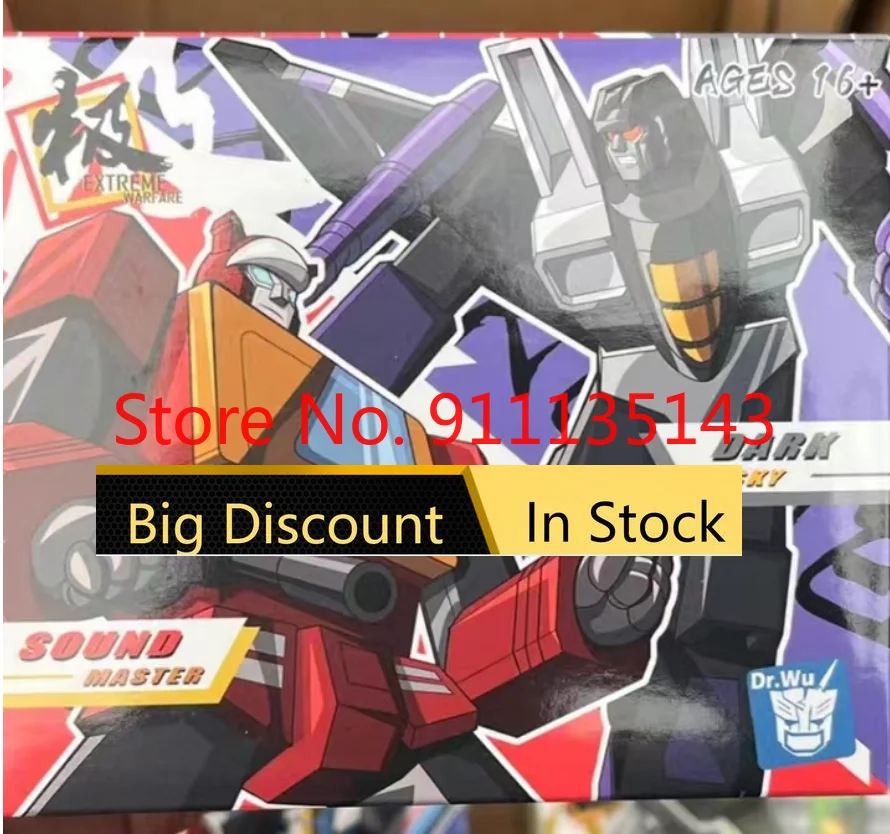 

Dr. Wu Customs Extrme Warfare Dw-E15 Skywarp Dw-E16 Blaster In Stock
