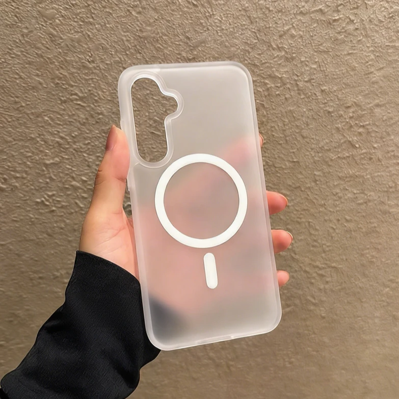 Candy Color Matte Translucent Magnetic Shockproof Phone Case