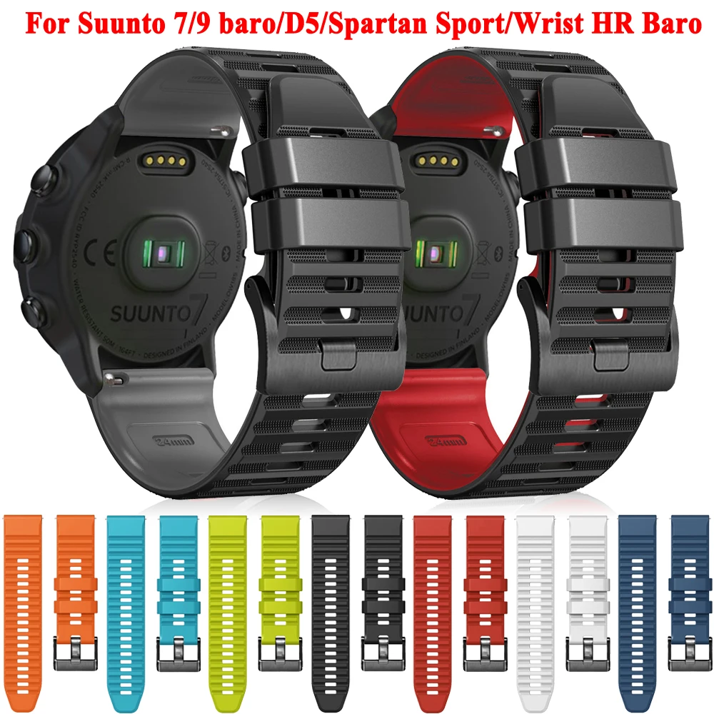 Cinturini Per Orologi In Silicone Da 24Mm Per Suunto D5/7 9 Baro Cinturini Sportivi Correa Repalcement Per Suunto Spartan/9 Baro Copper