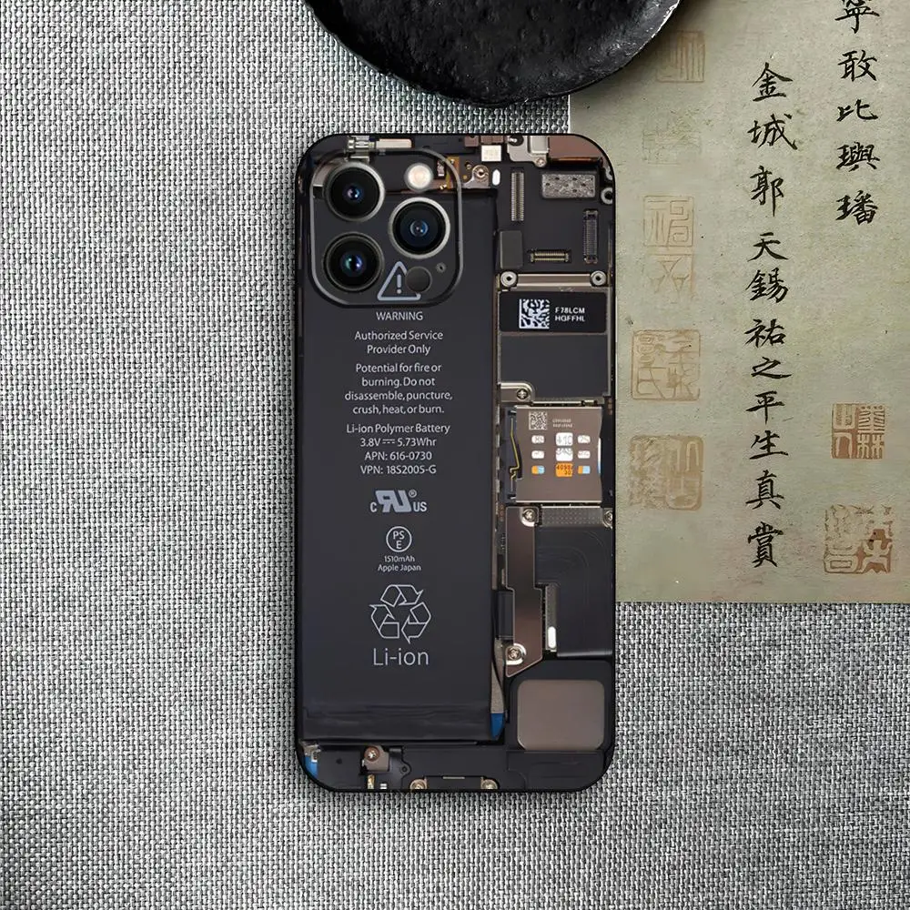 Inside Motherboard Circuit Board  Phone Design Elements Case For Iphone 15 14 13 Pro Max 12 11 Xr X Xs Mini 6 7 8 Plus Se 2024 High Quality Soft Silic
