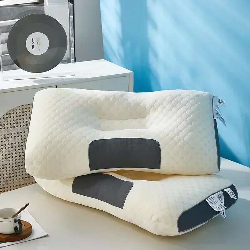 Neck Pillow Help Sleep And Protect The Pillow Neck Cervical Orthopedic Household Soybean Fiber SPA Massage Pillow For Sleeping