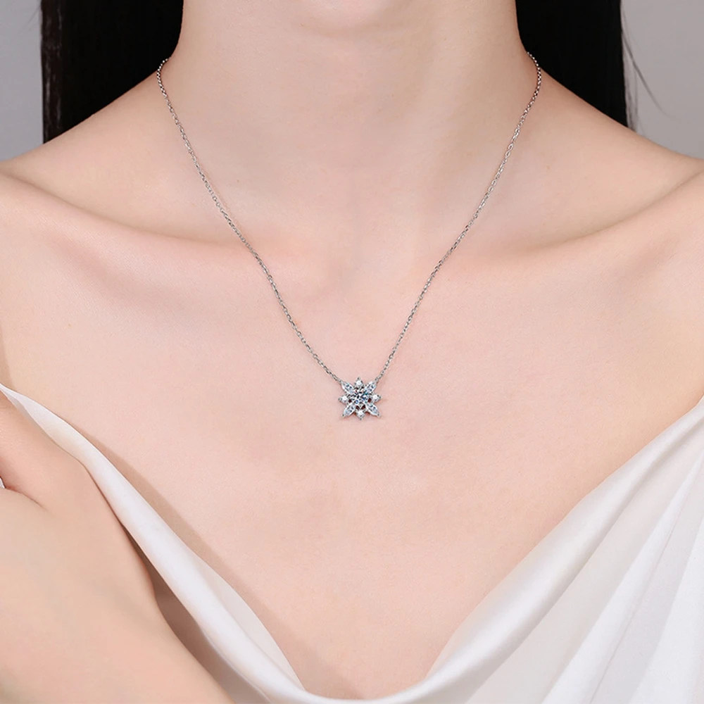 PuBang Fine Jewelry Real 925 Sterling Silver Moissanite Diamond Cocktail Pendant Necklacefor Women Engagement Gift Free Shipping