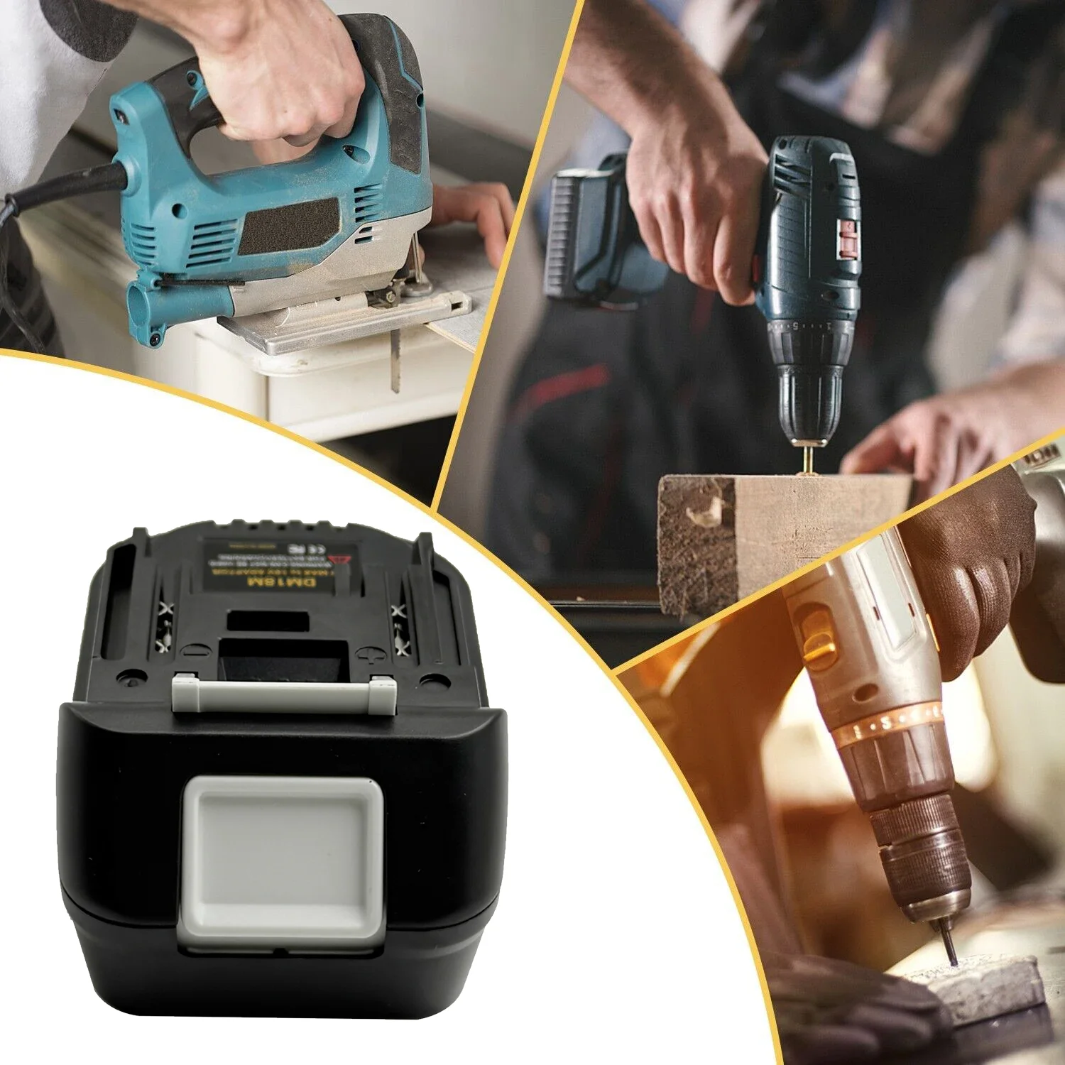 전동 공구 어댑터 변환기 Dewalt DCB200 DCB205 용 DM18M 배터리 어댑터 Makita BL1830 용 20V 리튬