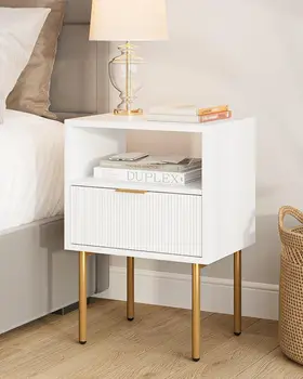Mid-Century Gold Nightstand 1