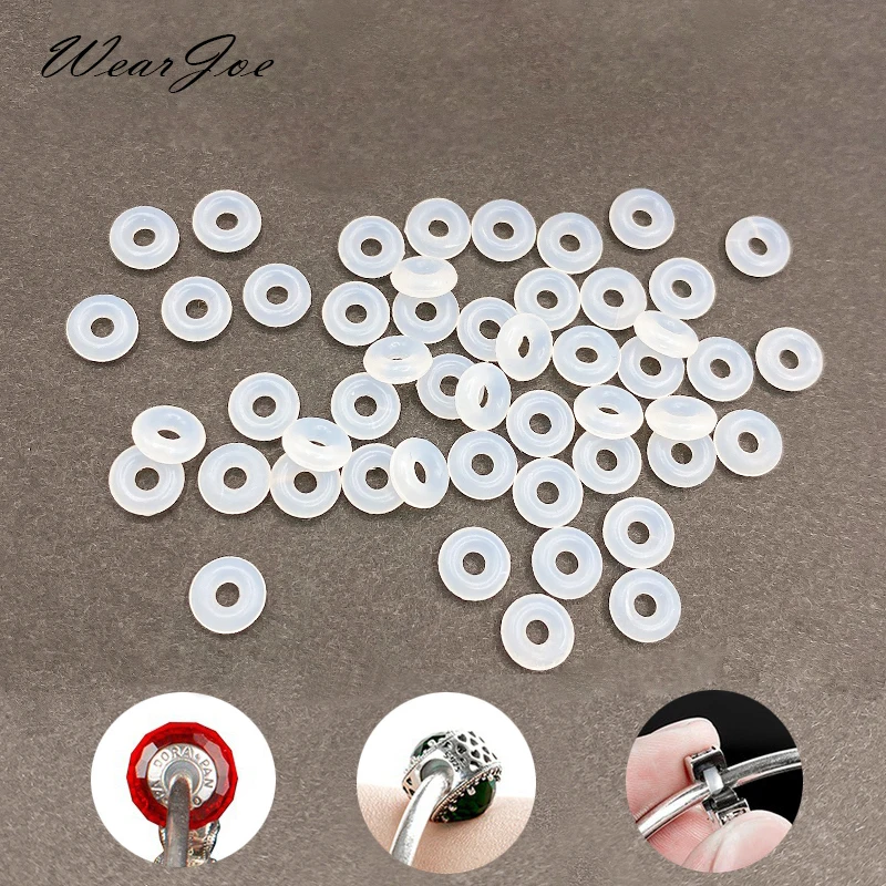 Silicone Rubber Spacer Stopper Clip Beads