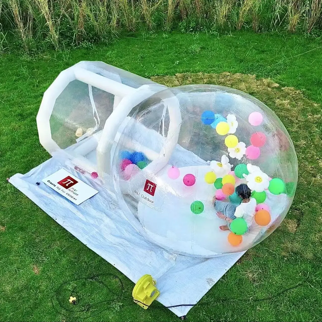 Gymboree Toys Inflatable bubble house balloon bubble house transparent PVC with accessories