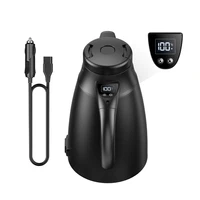 Universal 800ml Smart Car Kettle Temperature Adjust Electric Kettle Travel/RV Insulated Kettle with Cigarette Lighter 12V/24V