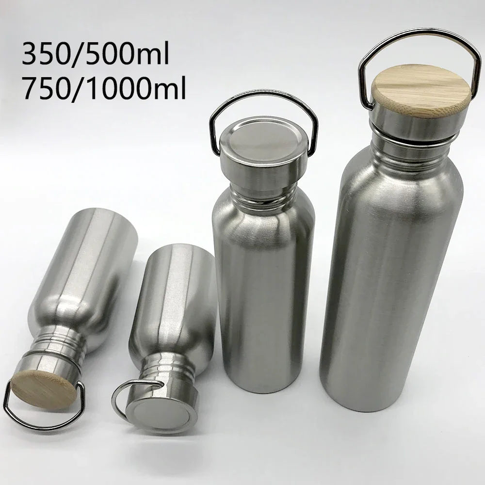 Stainless Steel Water Bottle Portable 1000ml/500ml/350ml Sports Flasks Travel Cycling Hiking Camping bicycle flask