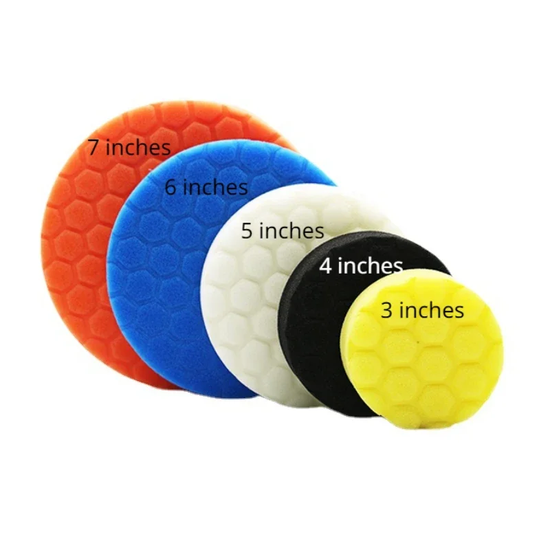 Car Polishing Pad 5 Pcs 3/4/5/6/7 Inch Compound Buffing Polishing Cutting Sponge Pads Kit For Car Buffer Polisher Compounding Waxing