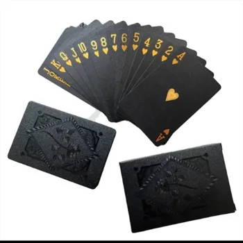 Black Gold Foil Waterproof Poker Cards – Magic & Party Deck 1