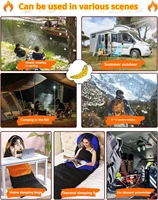 Hiver -5 ℃   Sac de couchage chauffant USB portable adulte électrique thermique chaud 4 saisons Camping en plein air randonnée voyage (sans batterie externe 2