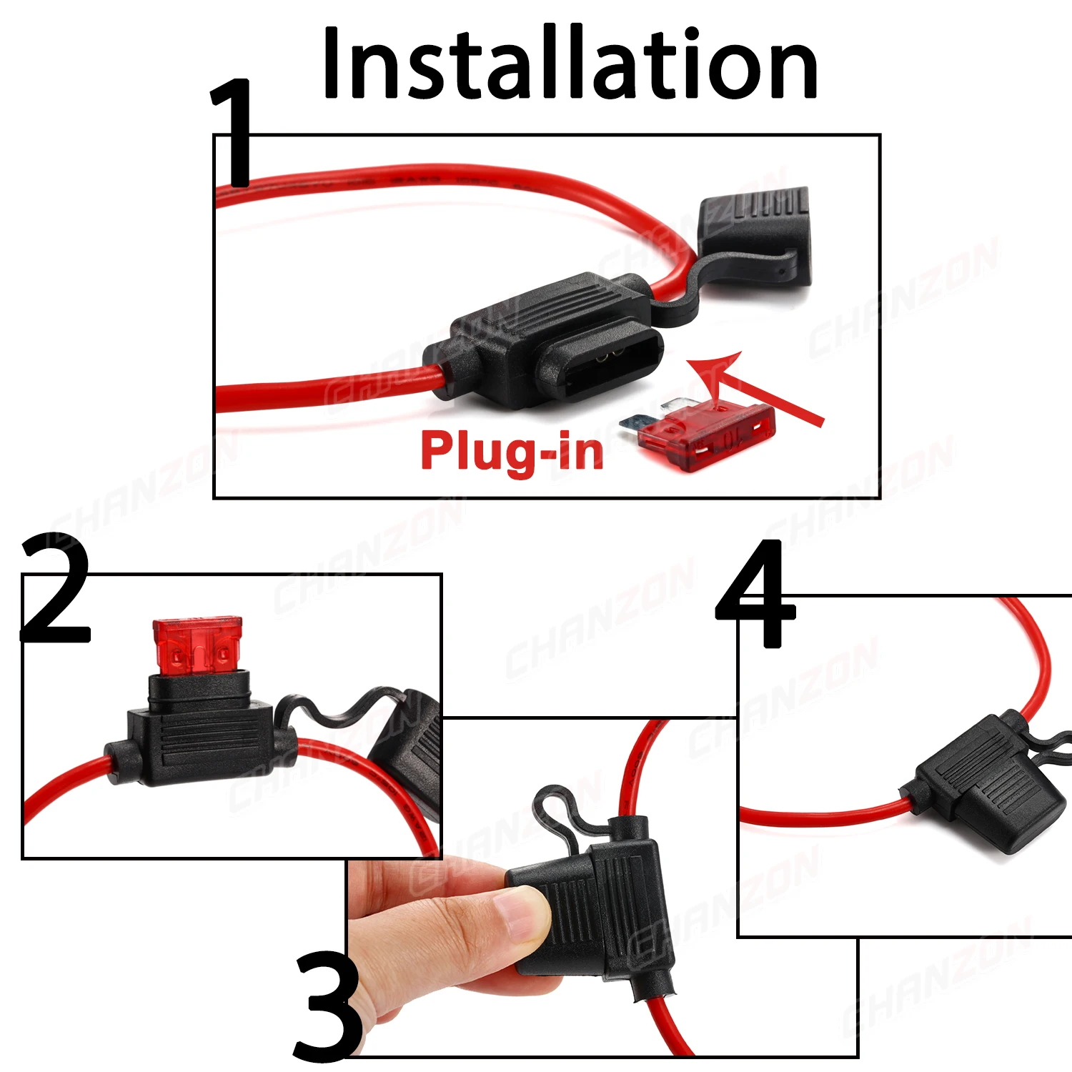 Auto Car Fuse Holder Block Tap 12 14 16 AWG 20 30 40 Amp 12V 32V Wire Connector fuse holder fuse box holder