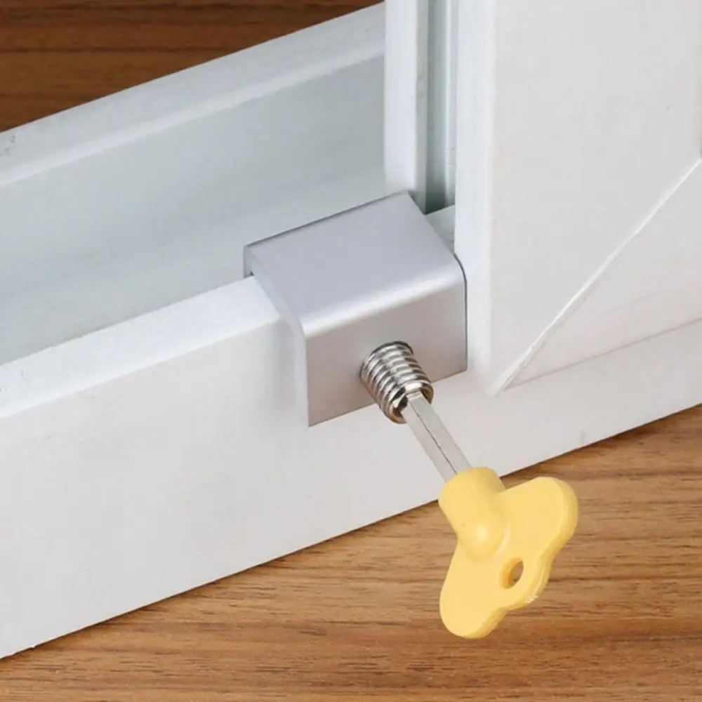 Description Picture 2 of item1-5Pcs Window Lock Security Lock Limit Sliding Door Windows Restrictor Child Safety Anti-theft Door Stopper Home Improvement