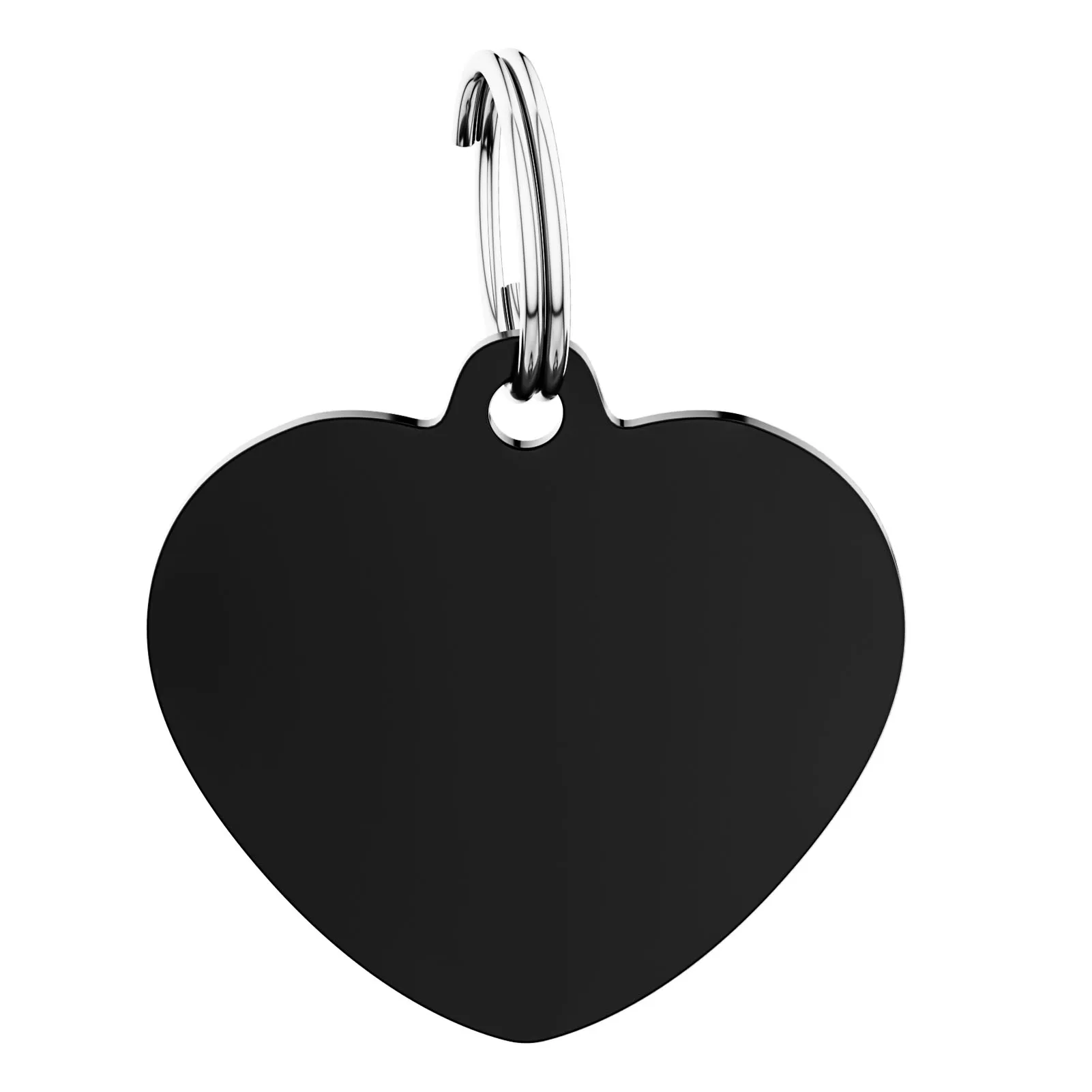 GISUREY 1PC Heart Pet Tags for Dogs and Cats Customized Dog Tags Shiny