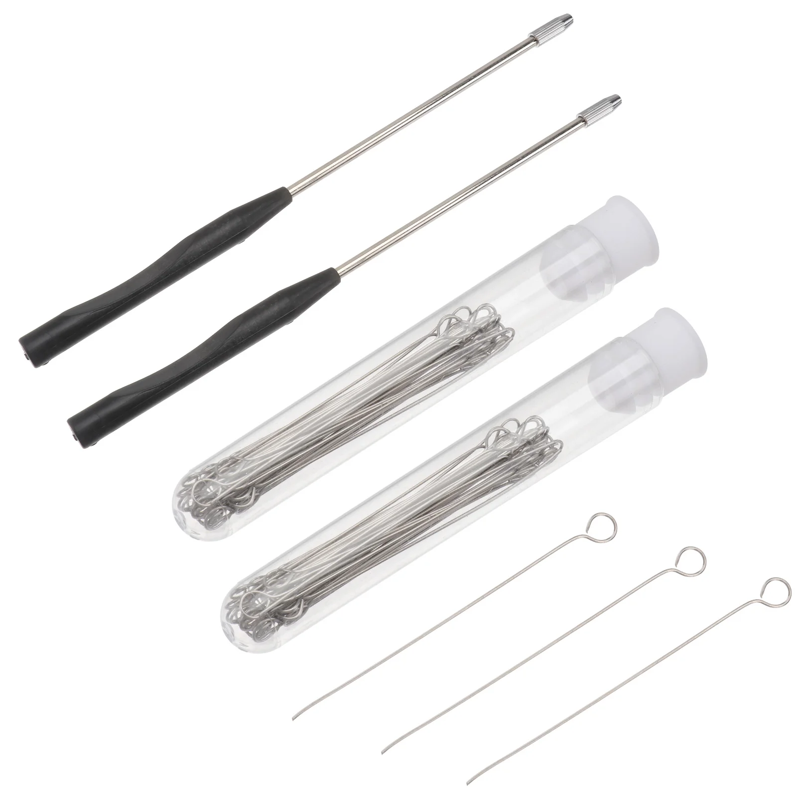Inoculation Rods 92 pcs 90 Replaceable Inoculating Rings Copper Plated Microbiology Kit Reusable Inoculating Loop Laboratory Inoculating Loop