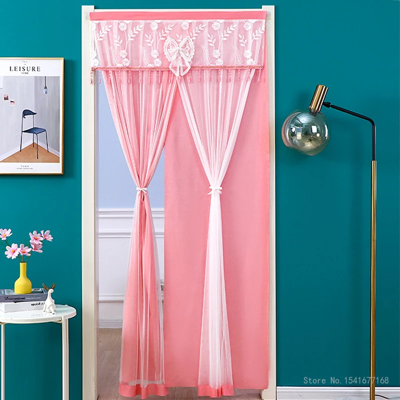 Anti-Mosquito and Insect-proof Door Curtain Lace Partition Curtain, Anti-fly, Kitchen and Bedroom Decor, Free Punch, Home Summer