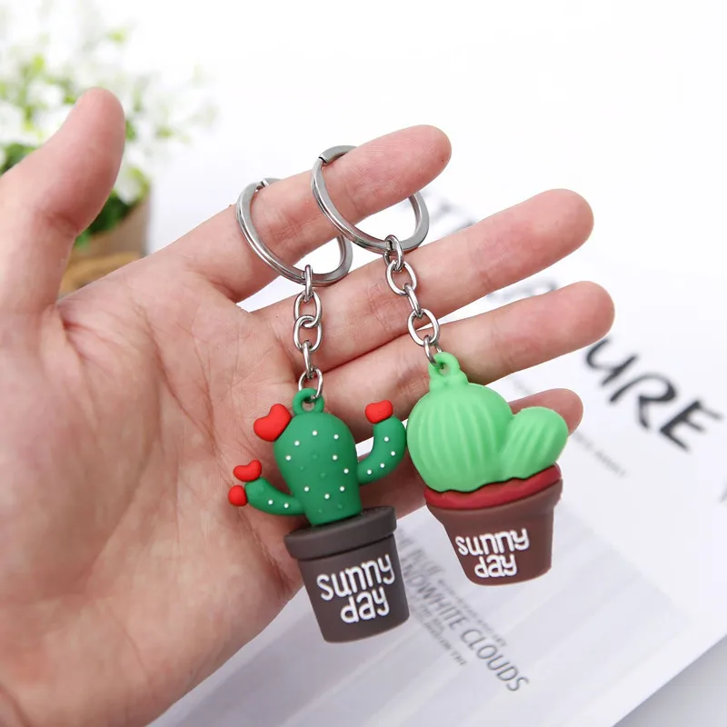 Cactus Keychain Dark Green