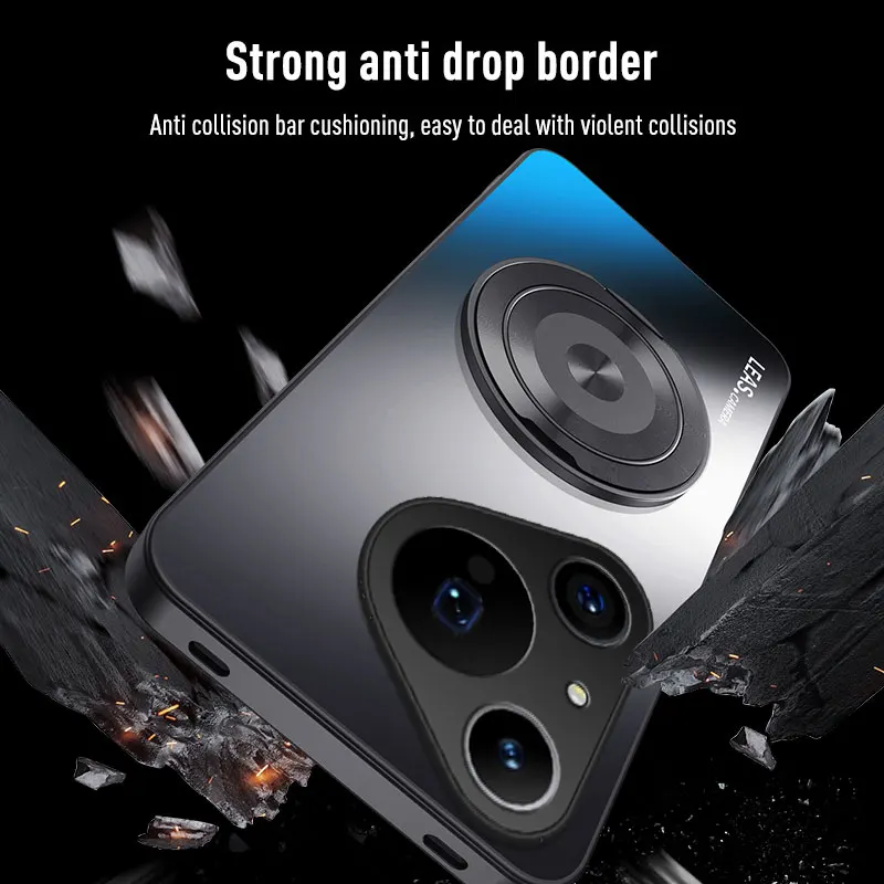 Magnetic Ring Stand Phone Case with Camera Lens Protector