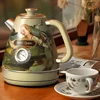 Kettle Electric Retro with 보리차Thermometer All Stainless Steel, Fast Boiling BPA-free, Automatic Shut-Off 멸균우유1리터 4