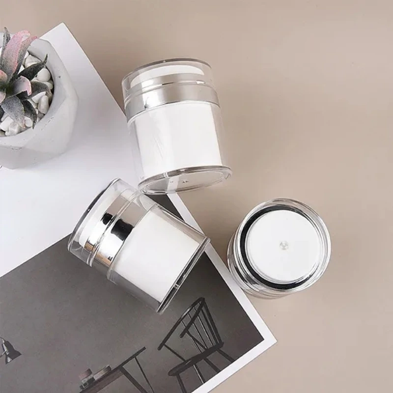 Cream Jar Vacuum Bottle Airless Pump Jar Travel Containers For Lotion Leak Proof Empty Refillable Cosmetic Acrylic Jar Container 4