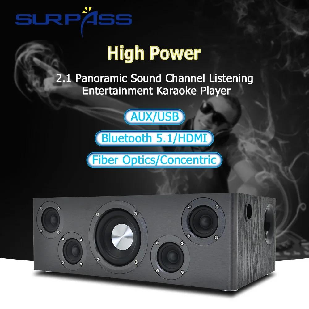110W4inchLongStrokePowerfulSubwooferActiveBluetoothProfessional