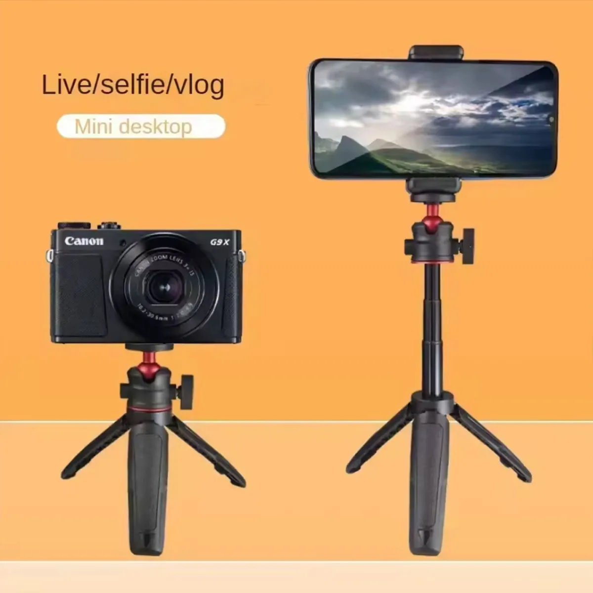 Extension Pole Tripod, Mini Selfie Stick Tripod Stand - Image 5