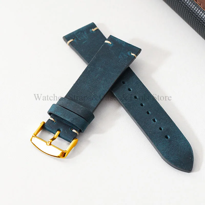 Vintage Crazy Horse Leather Watchband - Universal Fit