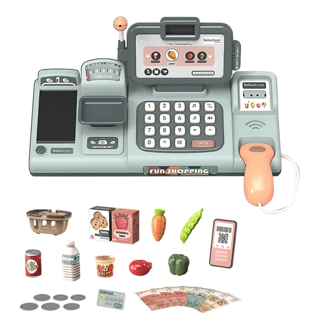 Toy Cash Register Ages 3+ Develops Early Math Skills Play Cash Register for Kids Toy Cash Register Play Money for Kids 1