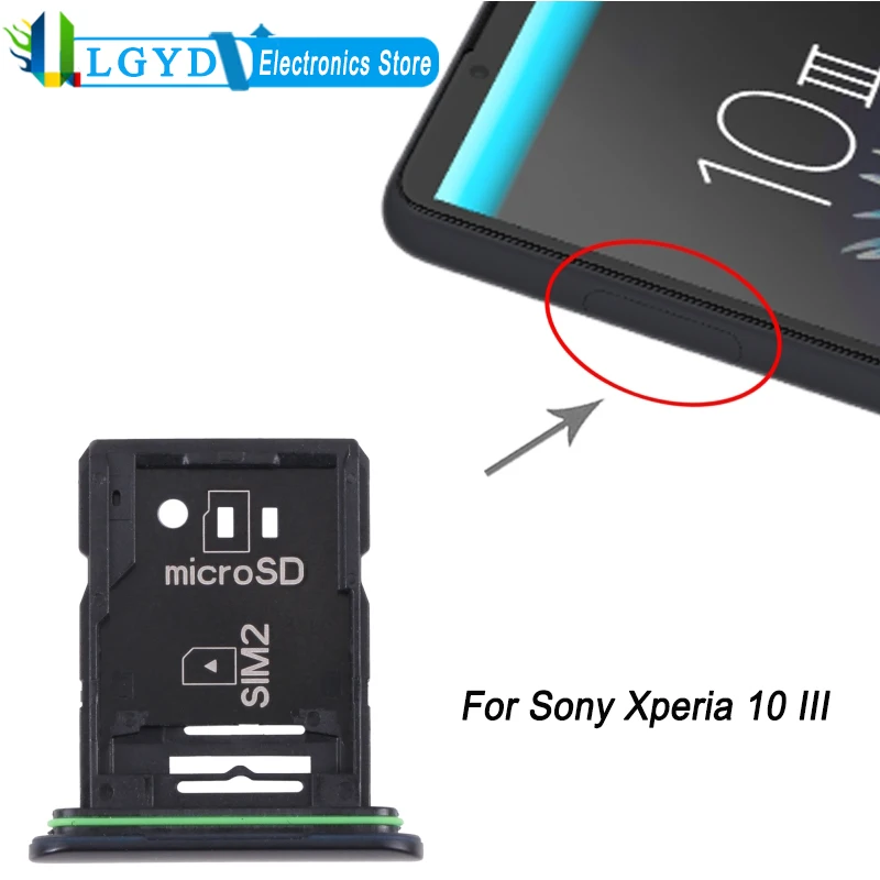 

Лоток для двух SIM-карт для Sony Xperia 10 III SIM1 + лоток для карт SIM2/лоток для карт Micro SD Запасная часть
