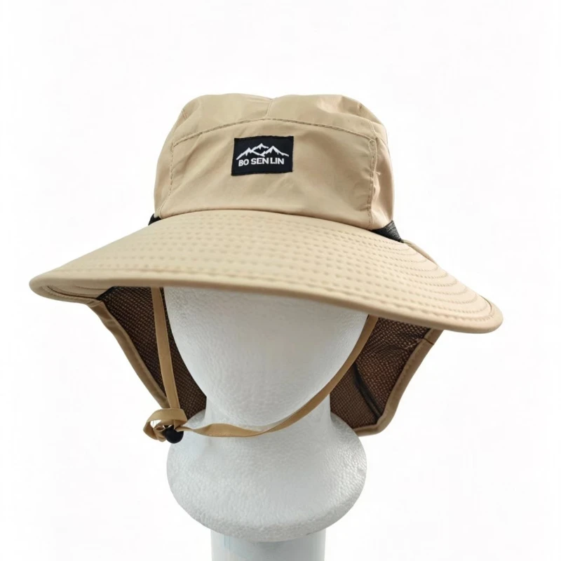 핫세일! 야외 낚시 하이킹을 위한 넥 플랩과 UV 차단 기능이 있는 남녀공용 방풍 속건 어부 모자