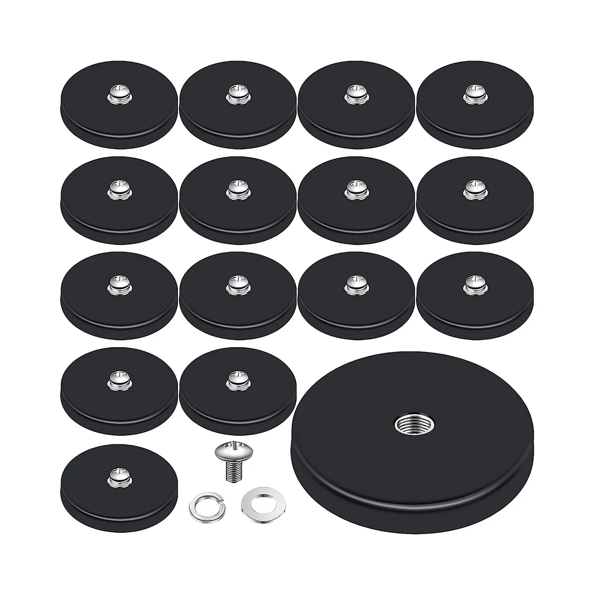 

Rubber Coated Magnet Neodymium Magnet Base with Rubber Coating Anti Scratch Magnet (16Pack)