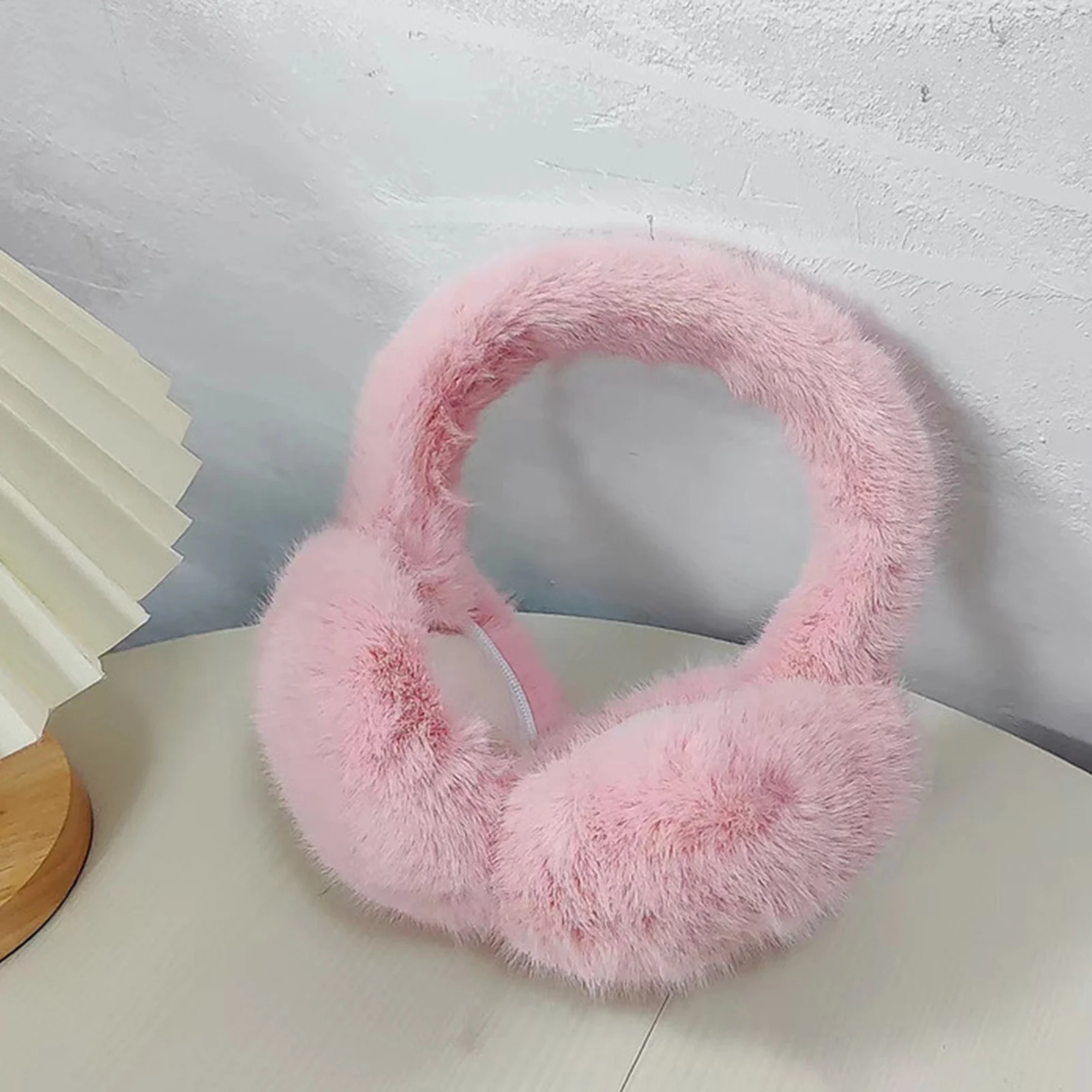 Fashion Winter Women Men Warmer Solid Color Adjustable Ear Muffs Earflap Earmuffs Thickened Plush Headband_voghion.com