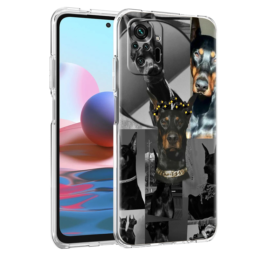 Transparent Doberman Dog Silicone Phone Case Cover
