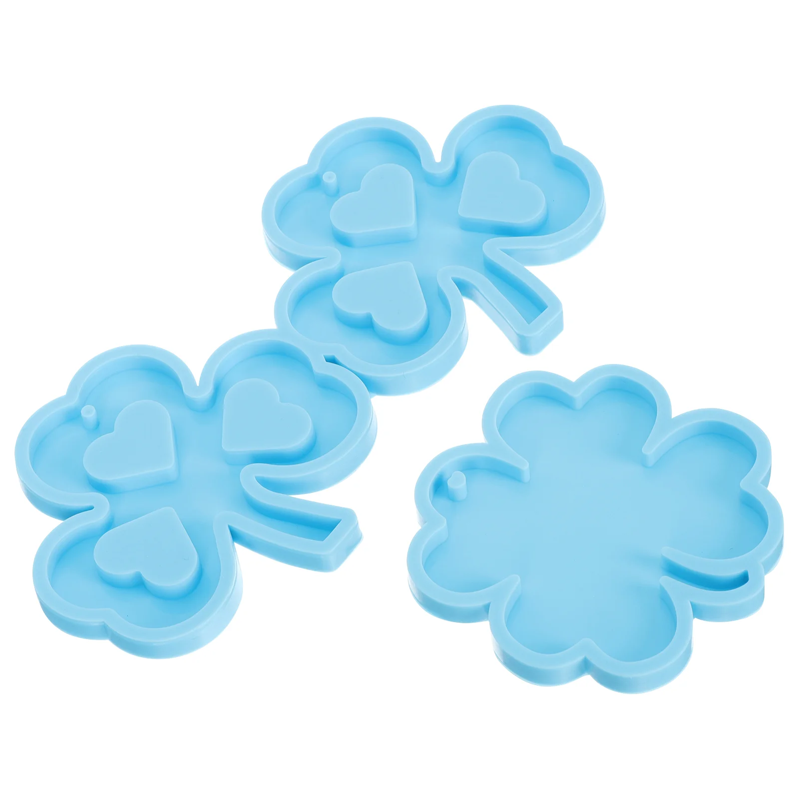 

2 Pcs Epoxy Mold Key Pendant Hanging Decor DIY Ring Silicone Molds Adorn Chic Resin Safe Chain