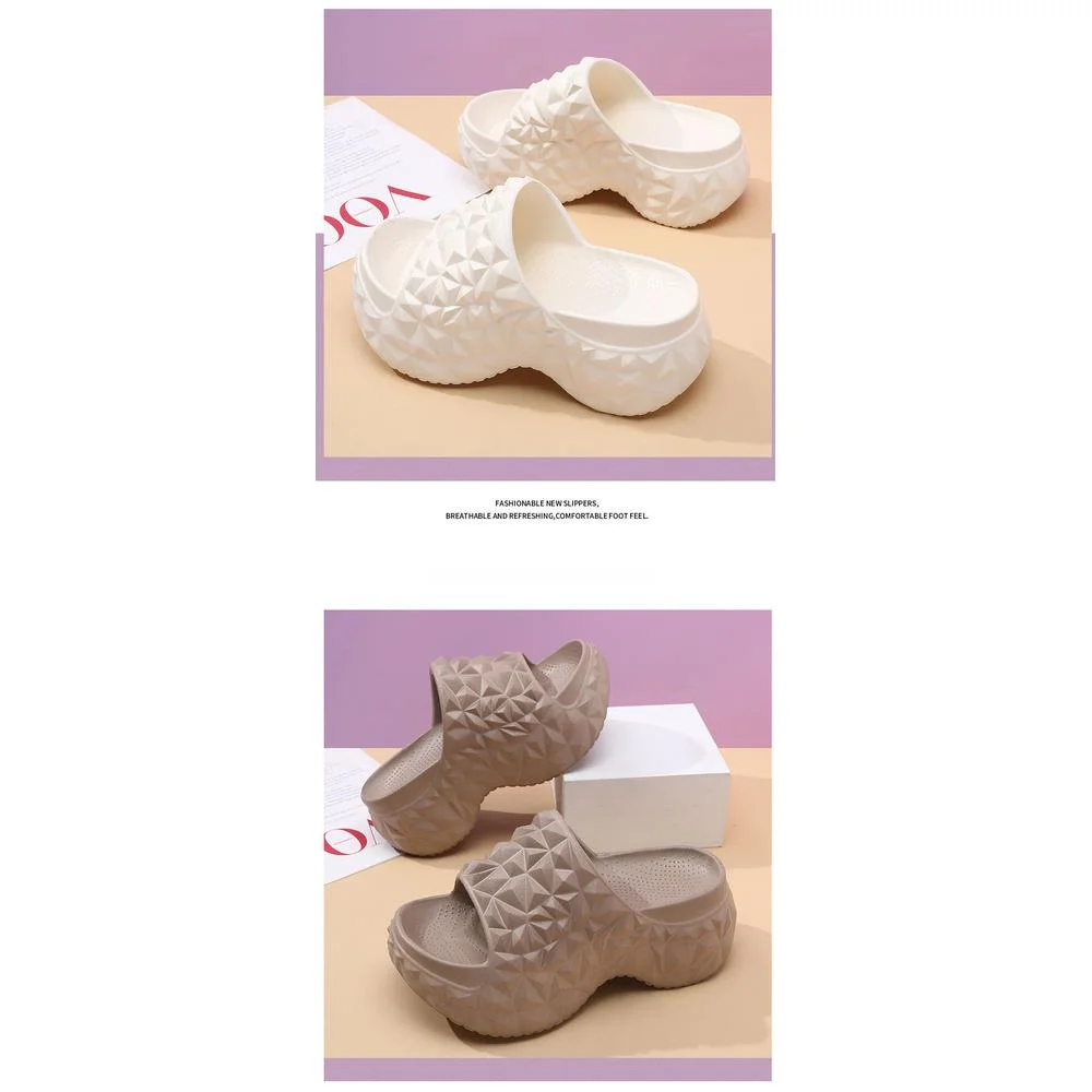 High Heeled Sandals For Women In Summer Thick Soled And High Heeled Flip Flops Wear Resistant Breathable And Non Stinky Foot Slippers_voghion.com