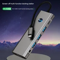 FC&EC 9-IN-1 USB C Docking Station TYPE-C HUB to HDMI 4K 60Hz with Screen off Button USB 3.0 5Gbps HUB 100W Fast Charge for Mac - Image 6