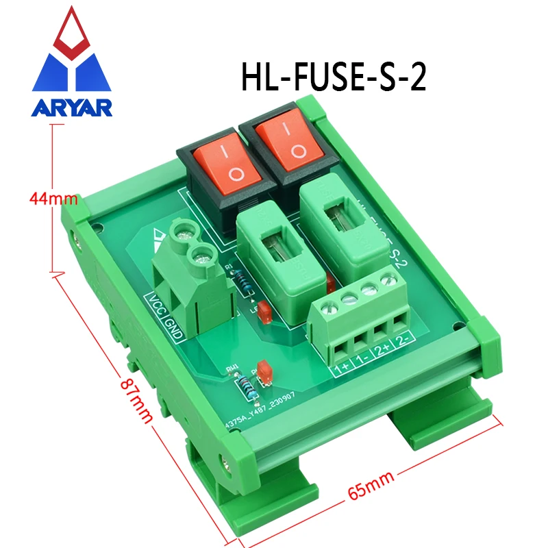 Enhanced Power Distribution Module with Integrated Switch and Fuse Protection - DIN Rail Mount